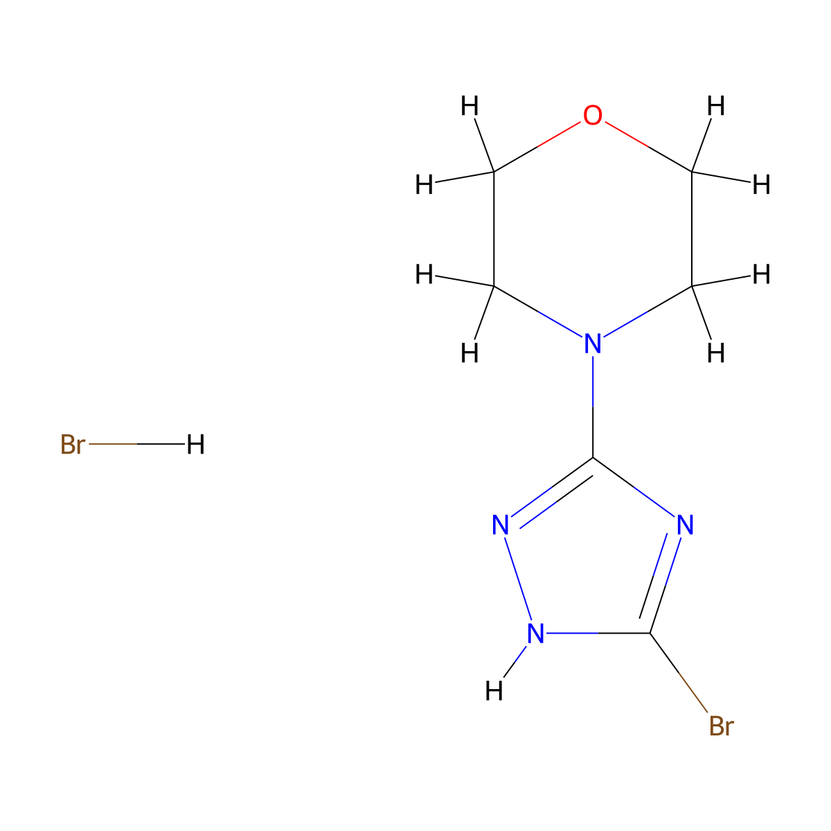 4-(5-Bromo-1H-1,2,4-triazol-3-yl)morpholine hydrobromide molecular structure, CAS 1807977-26-9
