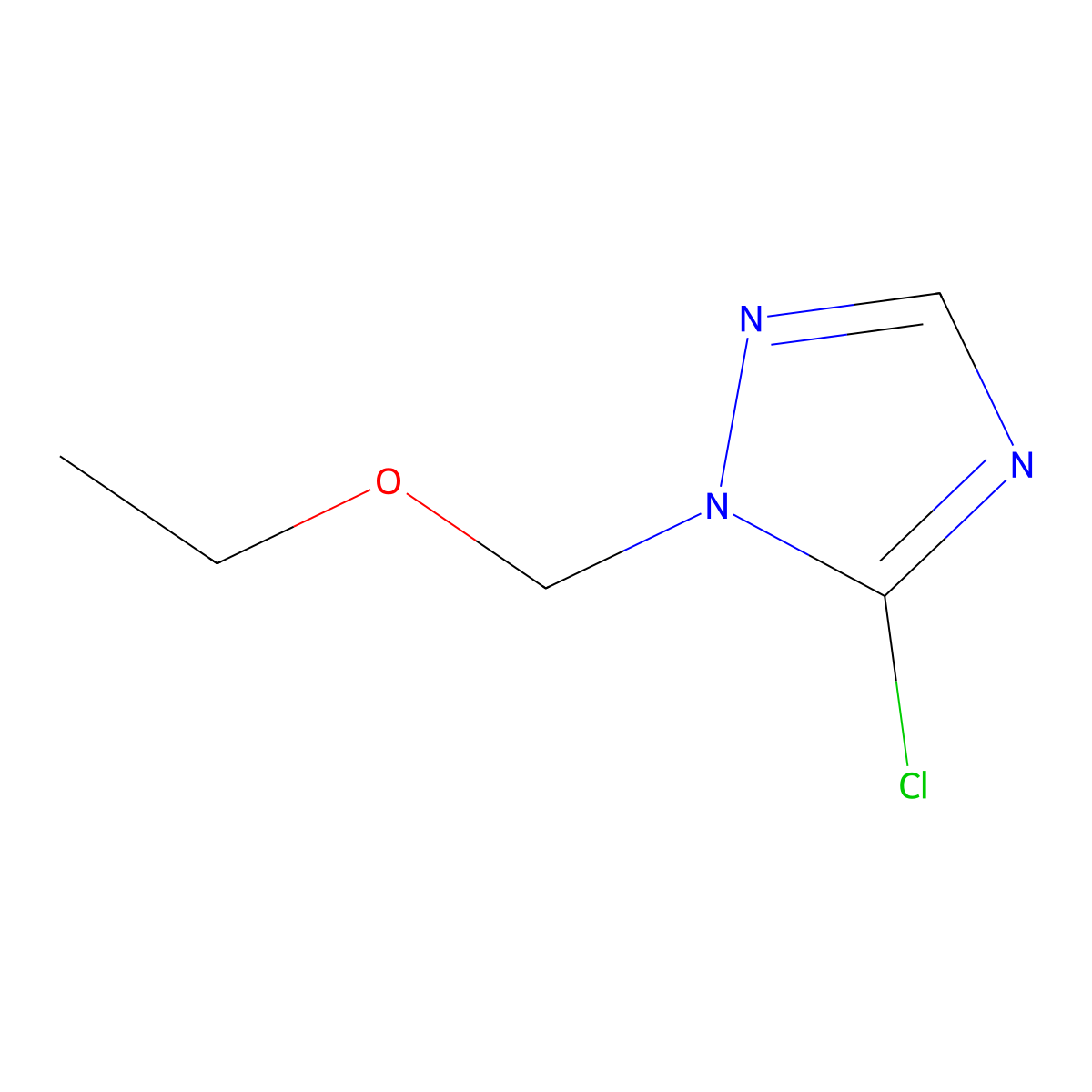 5-chloro-1-(ethoxymethyl)-1H-1,2,4-triazole molecular structure, CAS 1807977-29-2