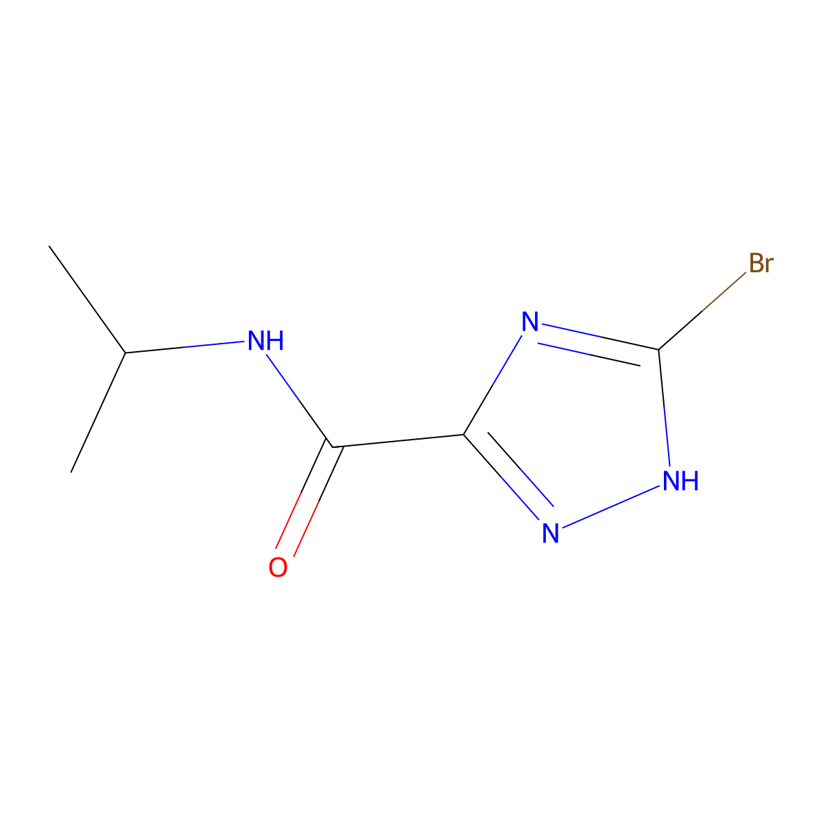 3-Bromo-N-isopropyl-1H-1,2,4-triazole-5-carboxamide molecular structure, CAS 1807979-71-0