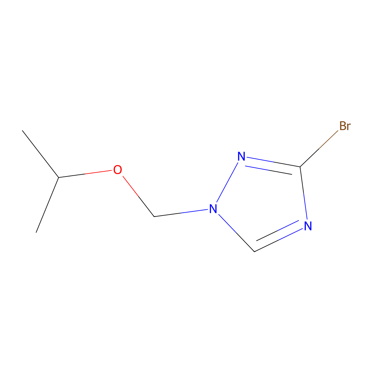 3-Bromo-1-(isopropoxymethyl)-1H-1,2,4-triazole molecular structure, CAS 1807979-78-7