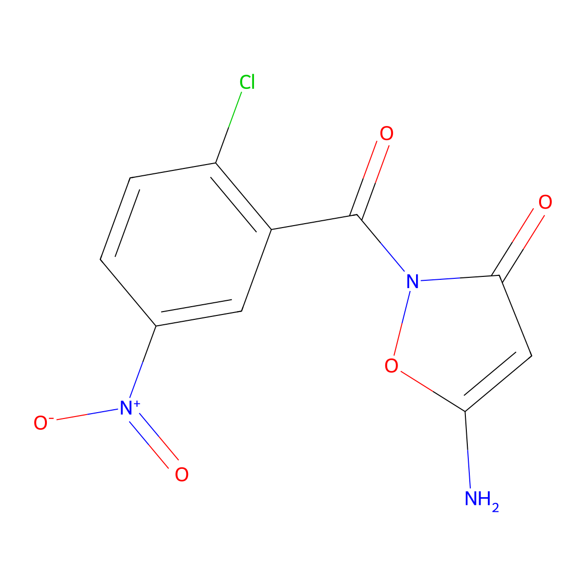 5-amino-2-(2-chloro-5-nitrobenzoyl)isoxazol-3(2H)-one molecular structure, CAS 1807979-85-6