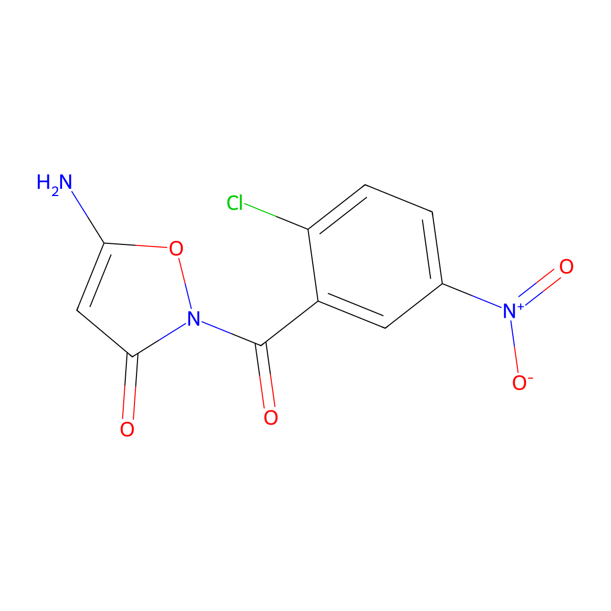 5-amino-2-(2-chloro-5-nitrobenzoyl)isoxazol-3(2H)-one molecular structure, CAS 1807979-85-6