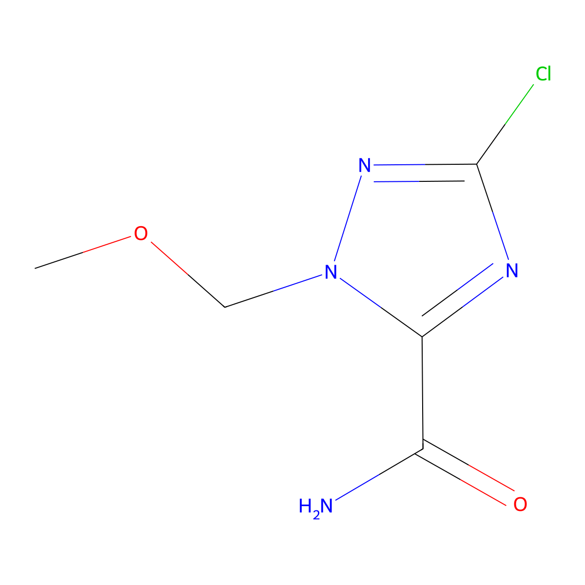 3-chloro-1-(methoxymethyl)-1H-1,2,4-triazole-5-carboxamide molecular structure, CAS 1807979-95-8