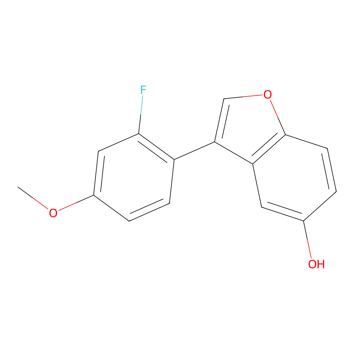 3-(2-Fluoro-4-methoxyphenyl)-1-benzofuran-5-ol molecular structure, CAS 1807982-52-0