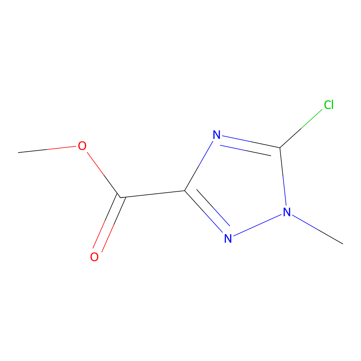 methyl 5-chloro-1-methyl-1H-1,2,4-triazole-3-carboxylate molecular structure, CAS 1807982-60-0