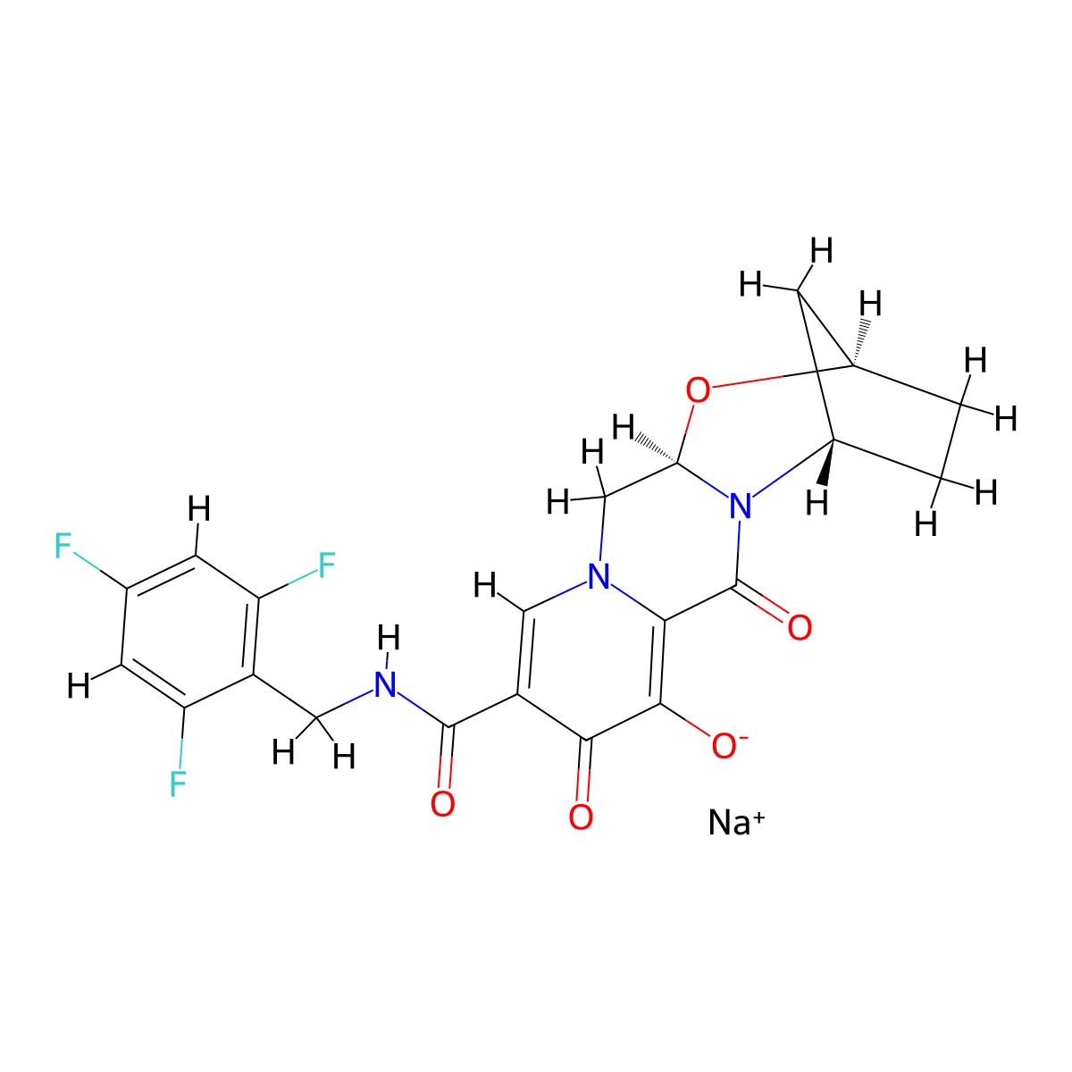 Bictegravir Sodium molecular structure, CAS 1807988-02-8