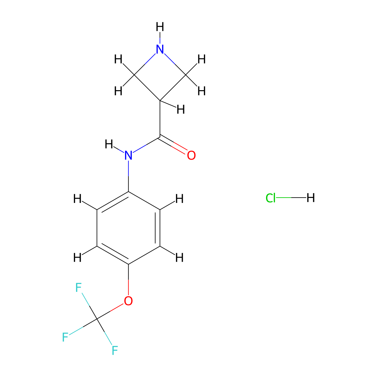 N-(4-(trifluoromethoxy)phenyl)azetidine-3-carboxamide hydrochloride molecular structure, CAS 1807988-25-5