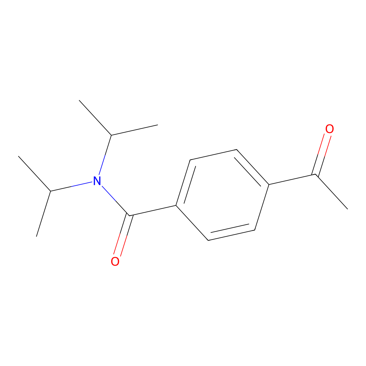 4-Acetyl-N,N-bis(1-methylethyl)benzamide molecular structure, CAS 1807989-58-7