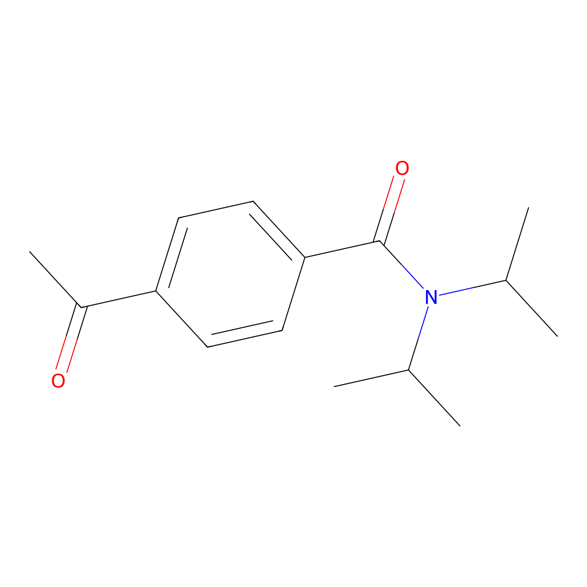 4-Acetyl-N,N-bis(1-methylethyl)benzamide molecular structure, CAS 1807989-58-7