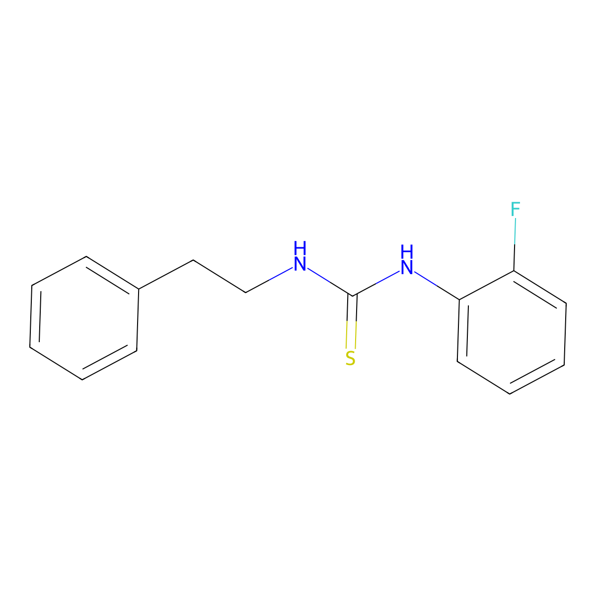 1-(2-Fluorophenyl)-3-(2-phenylethyl)thiourea molecular structure, CAS 180799-35-3