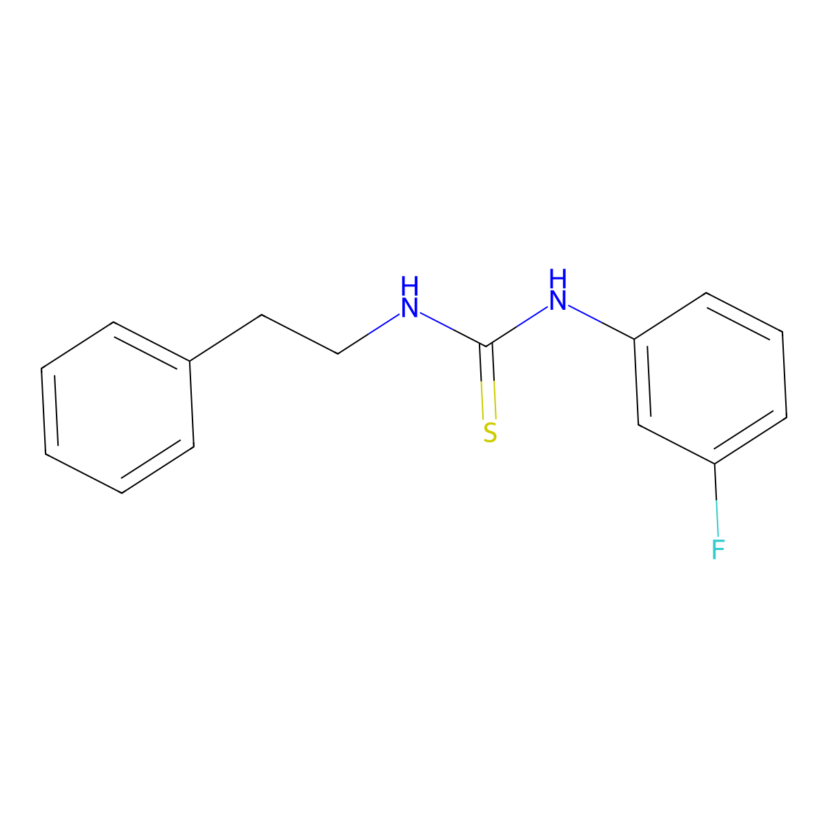 1-(3-Fluorophenyl)-3-(2-phenylethyl)thiourea molecular structure, CAS 180799-36-4