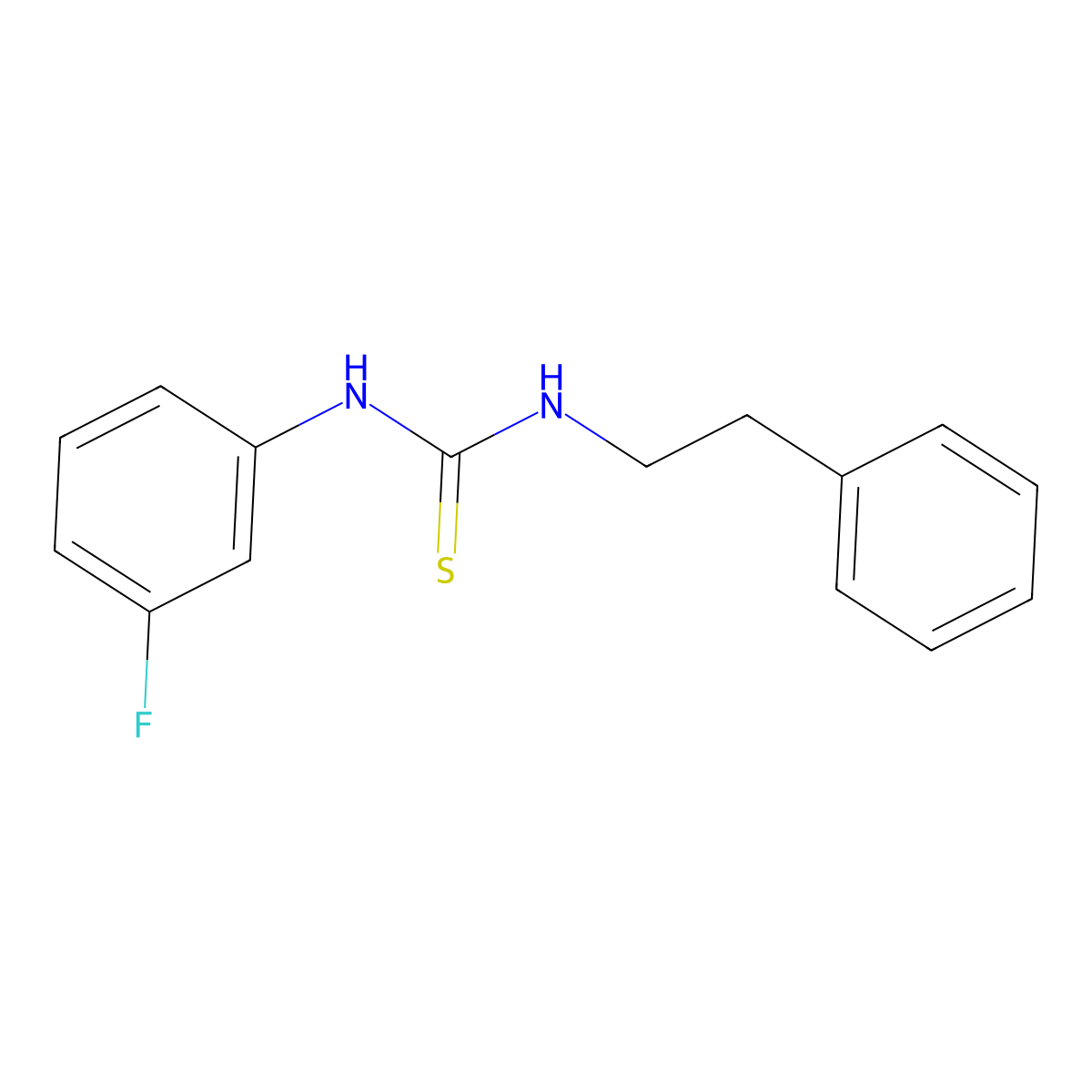 1-(3-Fluorophenyl)-3-(2-phenylethyl)thiourea molecular structure, CAS 180799-36-4
