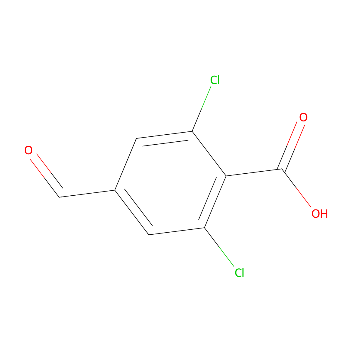 2,6-Dichloro-4-formylbenzoic acid molecular structure, CAS 1807998-43-1
