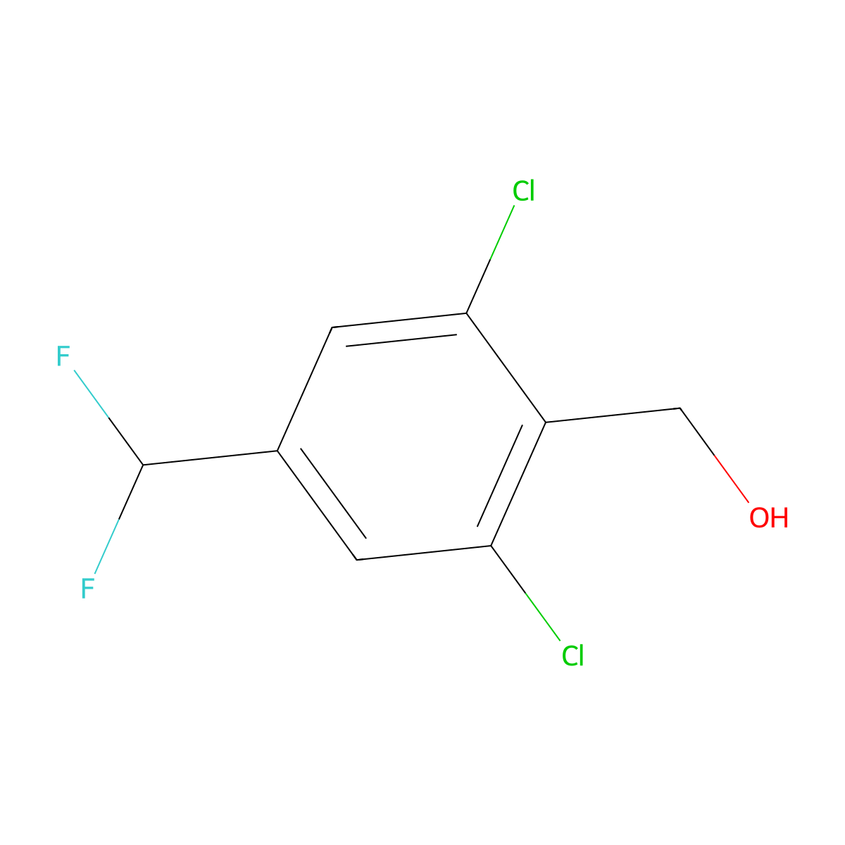 (2,6-Dichloro-4-(difluoromethyl)phenyl)methanol molecular structure, CAS 1807998-45-3