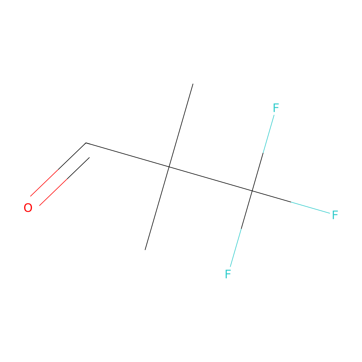 3,3,3-Trifluoro-2,2-dimethylpropanal molecular structure, CAS 1807998-82-8