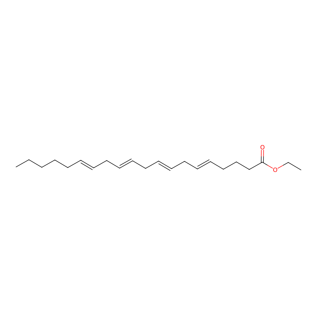 Ethyl arachidonate molecular structure, CAS 1808-26-0