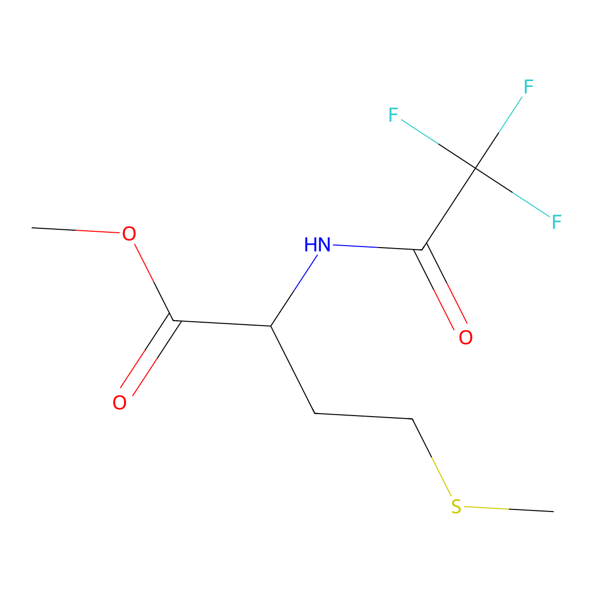 Methyl 4-methylsulfanyl-2-[(2,2,2-trifluoroacetyl)amino]butanoate molecular structure, CAS 1808-40-8