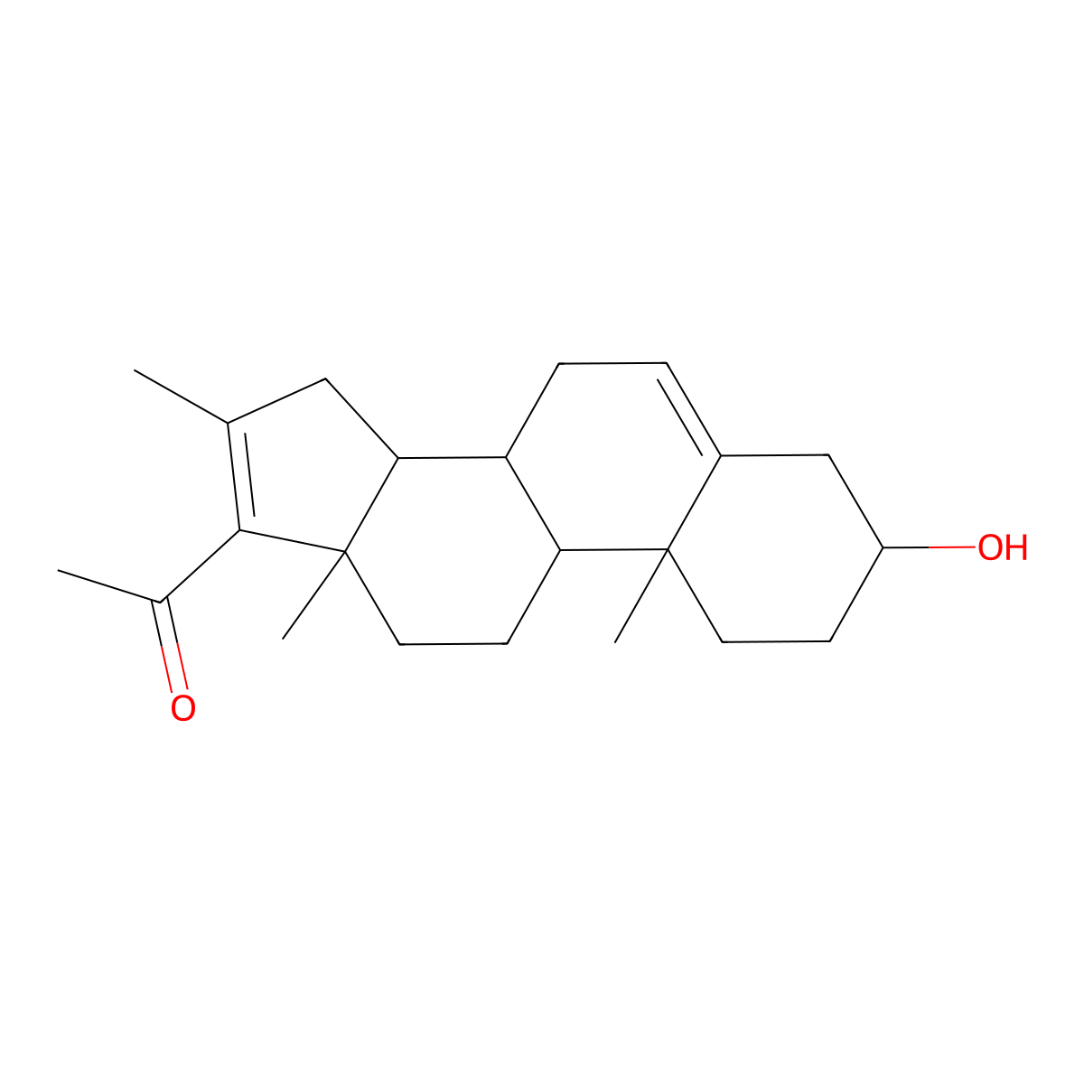 3beta-Hydroxy-16-methylpregna-5,16-dien-20-one molecular structure, CAS 1808-63-5