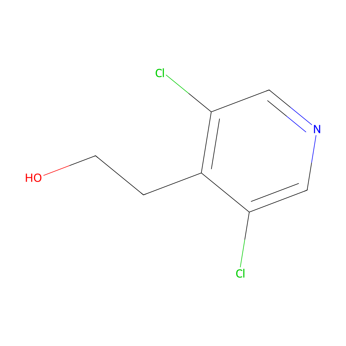2-(3,5-Dichloropyridin-4-yl)ethan-1-ol molecular structure, CAS 1808001-71-9