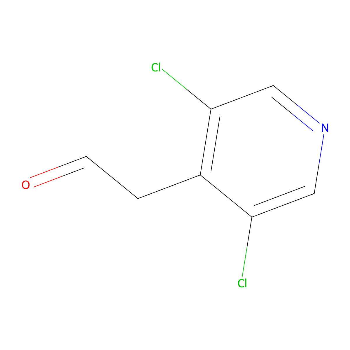2-(3,5-Dichloropyridin-4-yl)acetaldehyde molecular structure, CAS 1808001-77-5