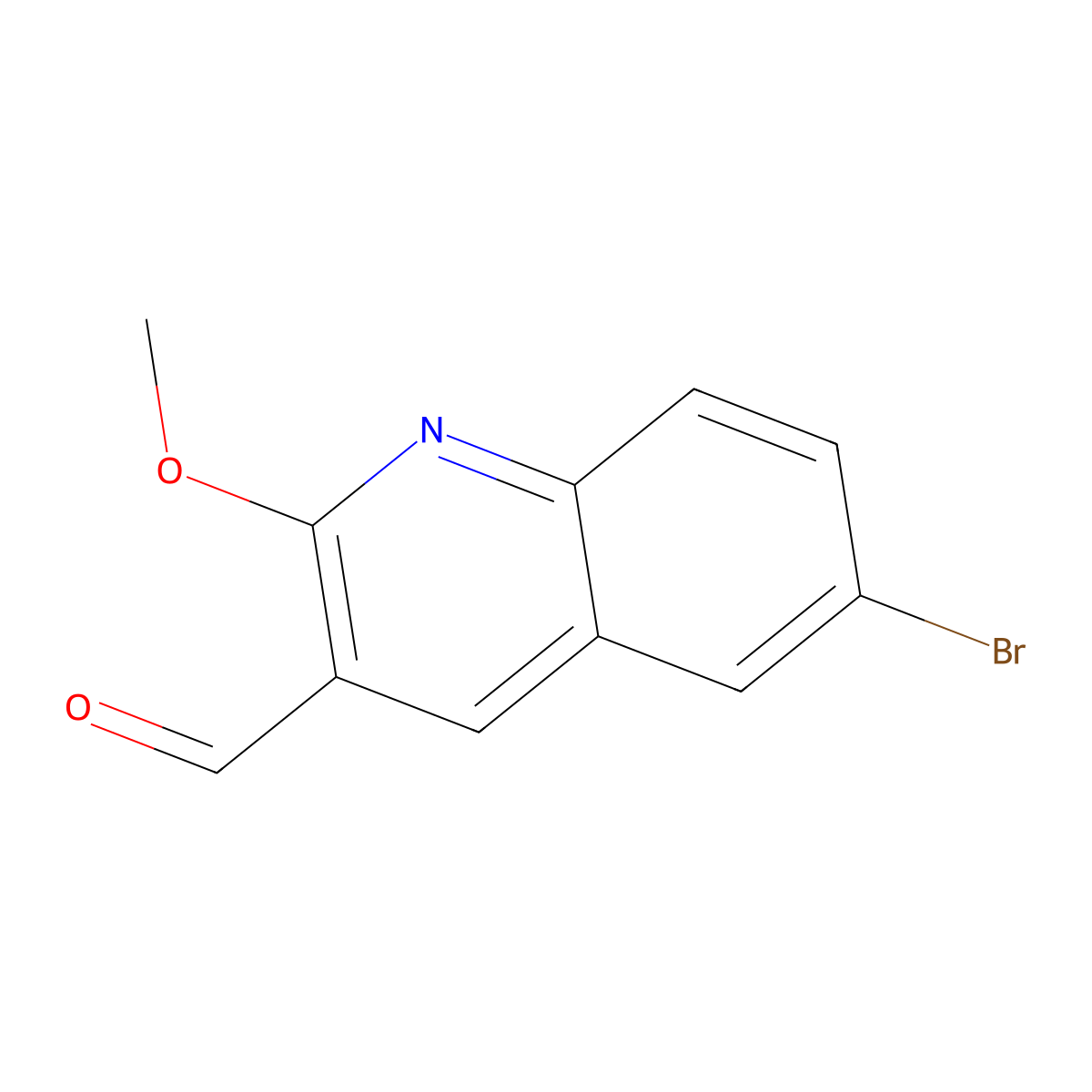 6-Bromo-2-methoxyquinoline-3-carboxaldehyde molecular structure, CAS 1808008-21-0