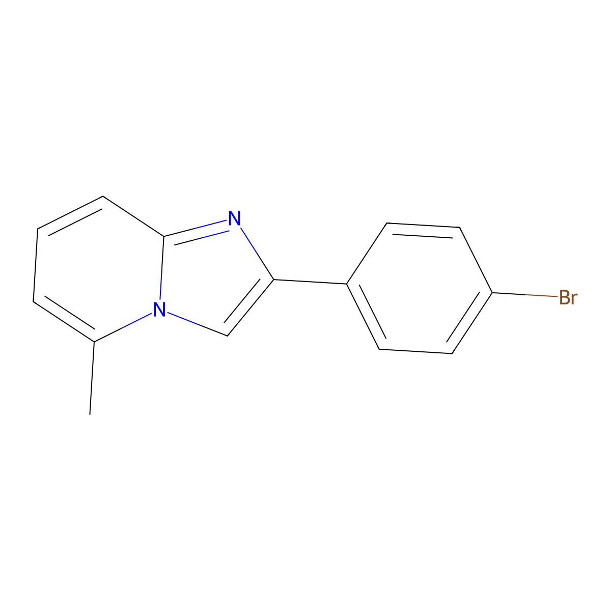 2-(4-Bromophenyl)-5-methylimidazo[1,2-a]pyridine molecular structure, CAS 180803-44-5