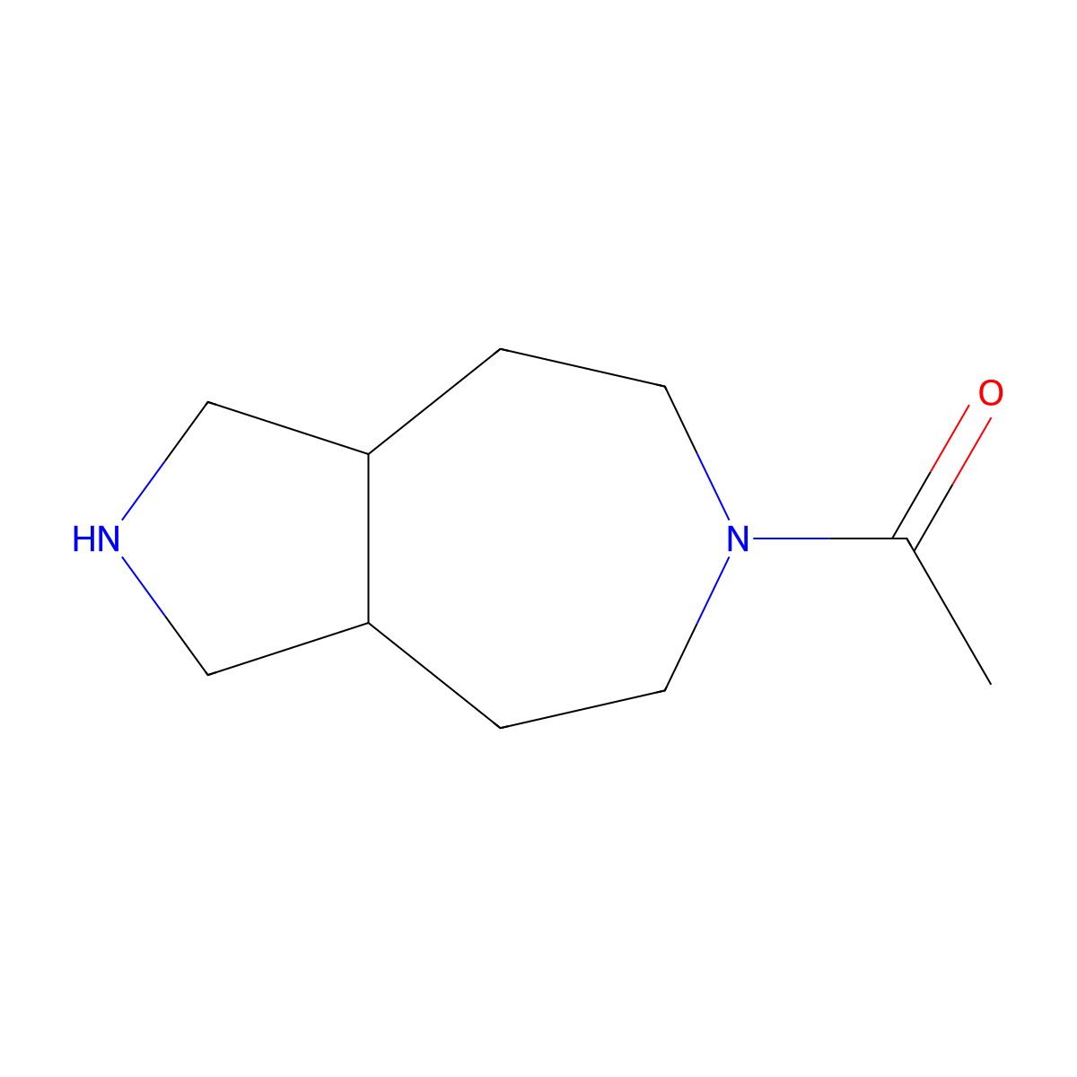 1-[(3aR,8aS)-decahydropyrrolo[3,4-d]azepin-6-yl]ethan-1-one molecular structure, CAS 1808068-47-4