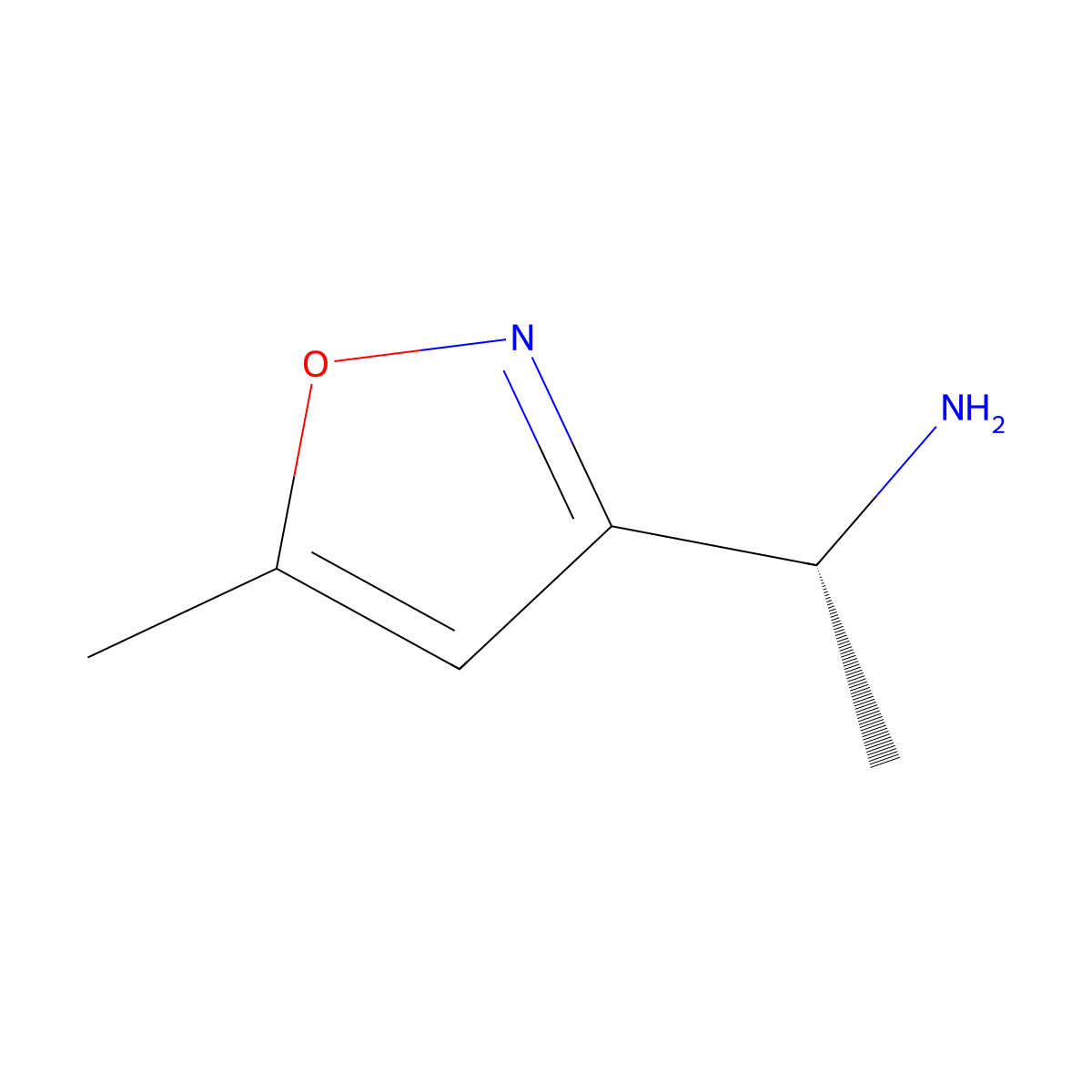 (1R)-1-(5-Methyl-1,2-oxazol-3-yl)ethan-1-amine molecular structure, CAS 1808068-52-1