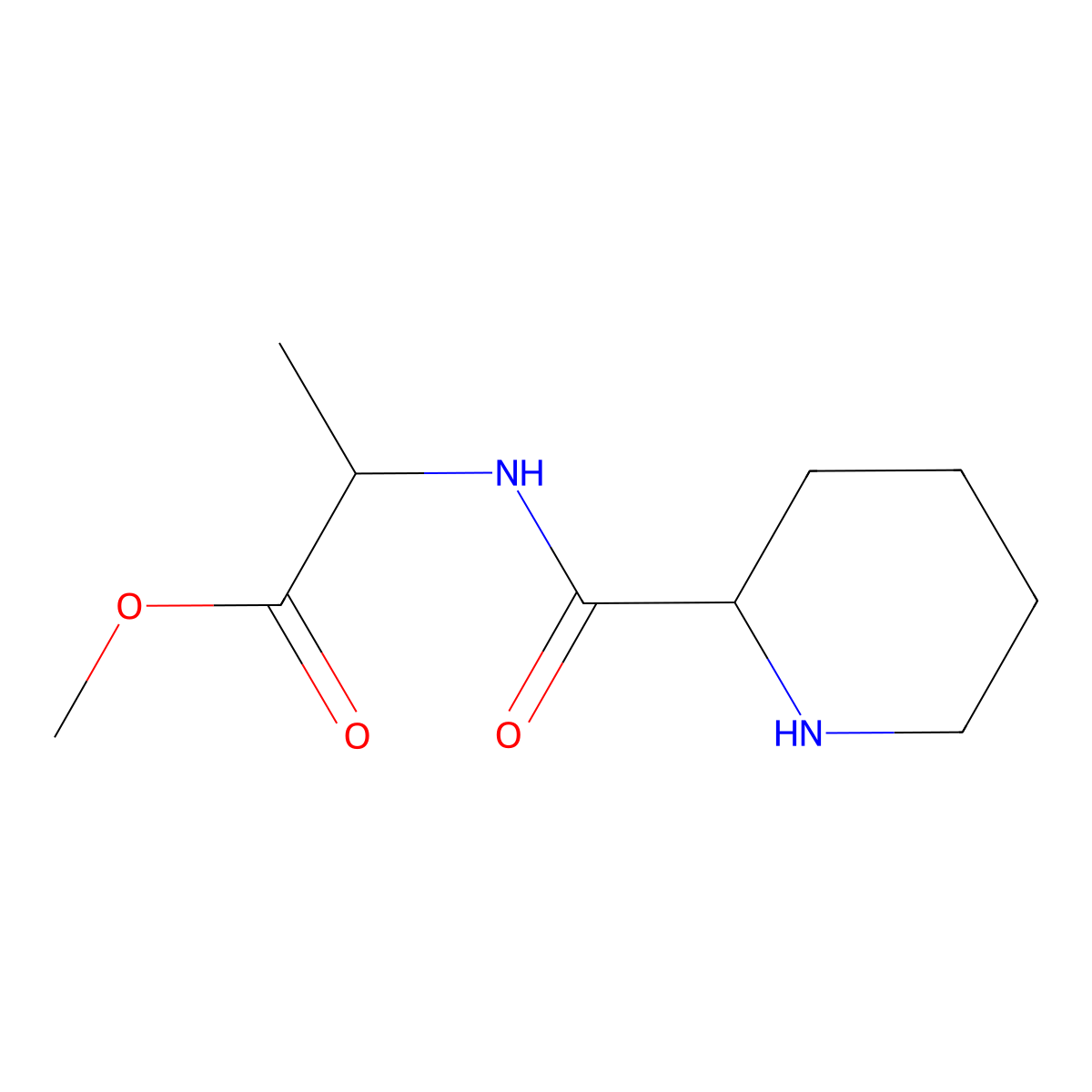 Methyl (2R)-2-{[(2S)-piperidin-2-yl]formamido}propanoate molecular structure, CAS 1808068-73-6