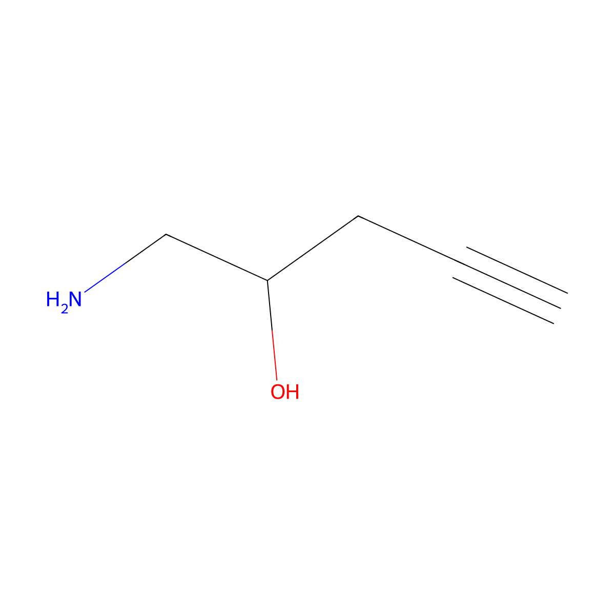 (2S)-1-Aminopent-4-yn-2-ol molecular structure, CAS 1808068-74-7