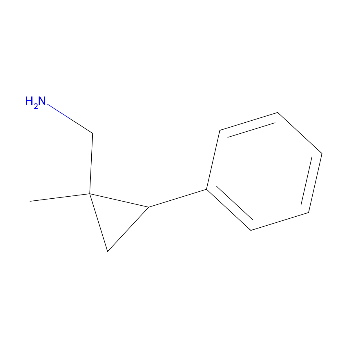 [(1R,2S)-1-methyl-2-phenylcyclopropyl]methanamine molecular structure, CAS 1808068-76-9