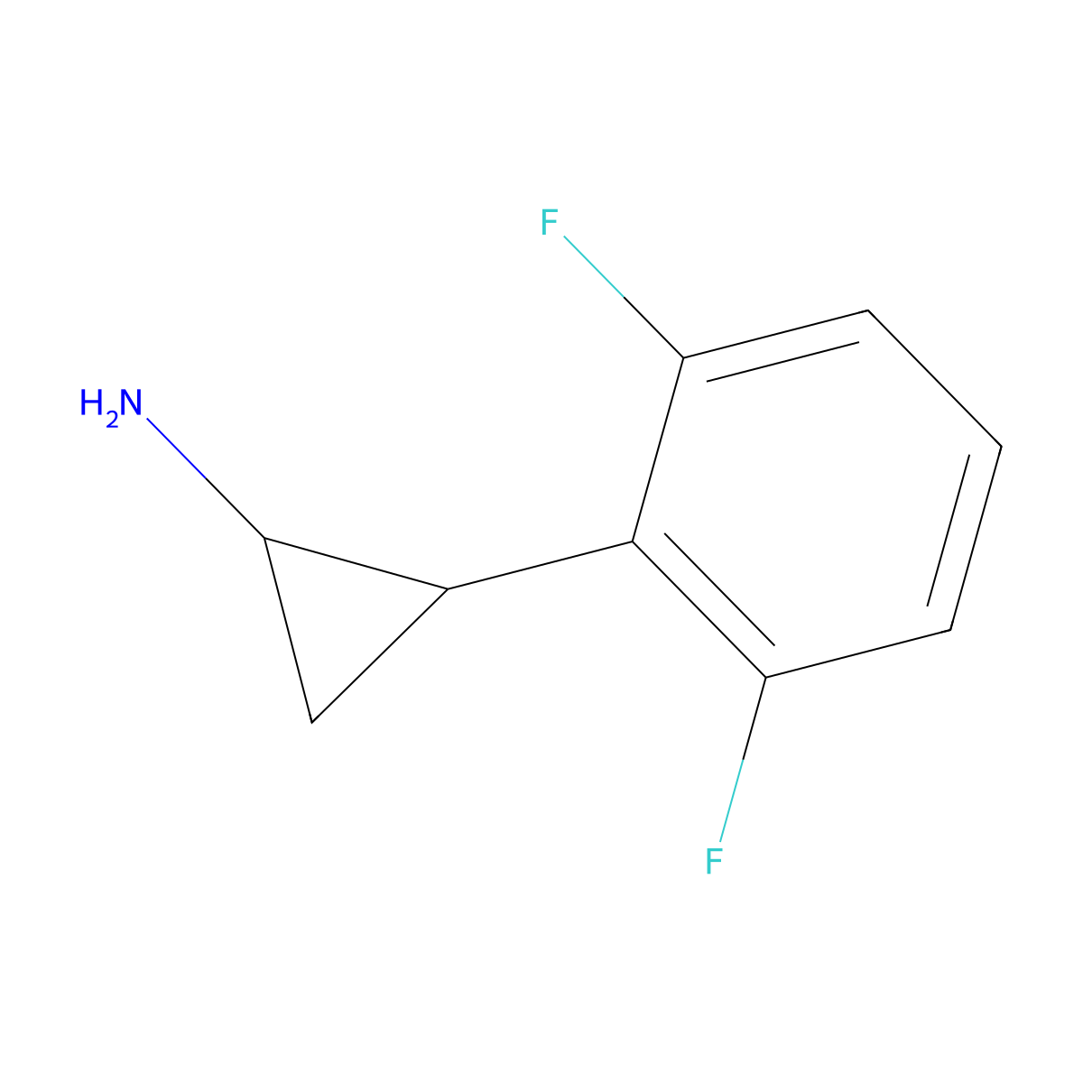 (1R,2S)-2-(2,6-Difluorophenyl)cyclopropan-1-amine molecular structure, CAS 1808068-80-5