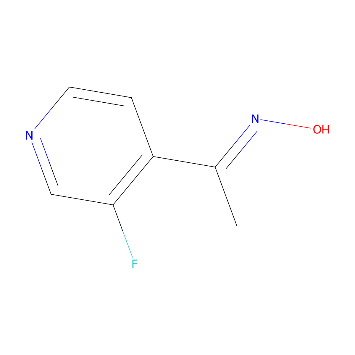 N-[1-(3-Fluoropyridin-4-yl)ethylidene]hydroxylamine molecular structure, CAS 1808068-94-1