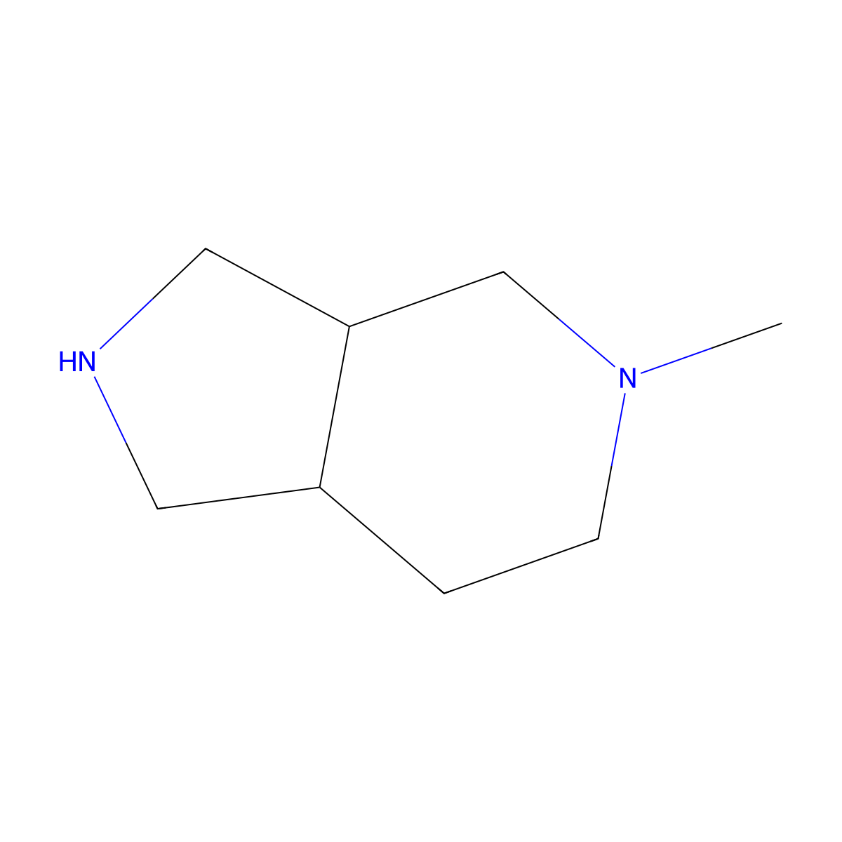 (3aS,7aR)-5-methyl-octahydro-1H-pyrrolo[3,4-c]pyridine molecular structure, CAS 1808068-95-2