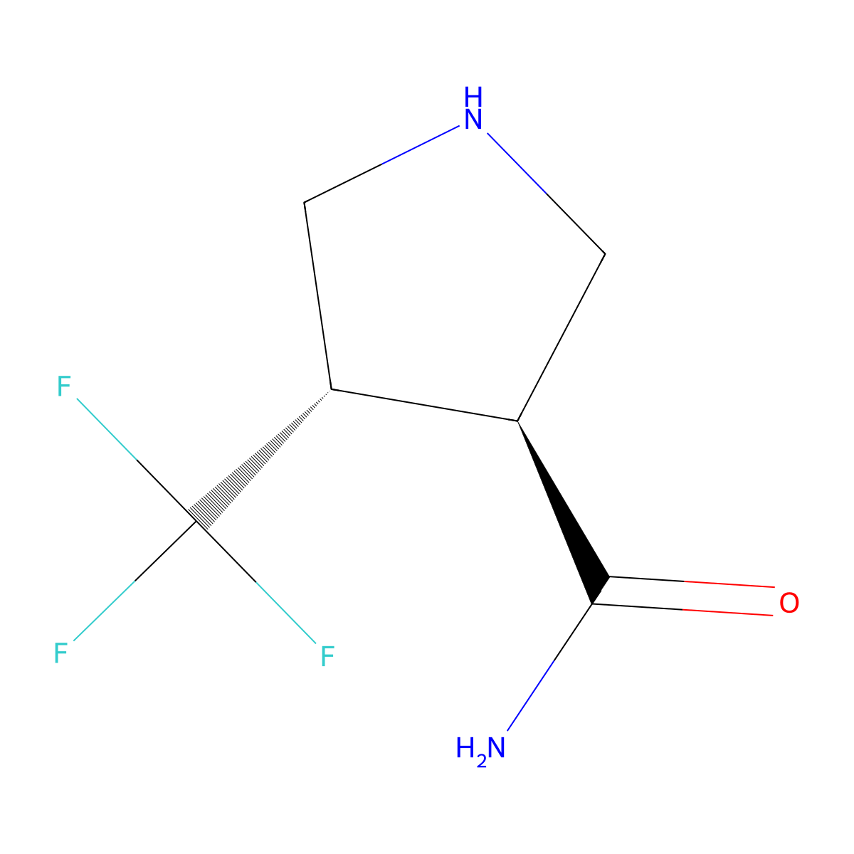 (3S,4S)-4-(Trifluoromethyl)pyrrolidine-3-carboxamide molecular structure, CAS 1808069-11-5