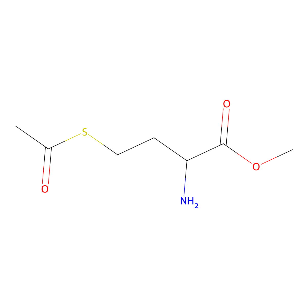 Methyl (2S)-4-(acetylsulfanyl)-2-aminobutanoate molecular structure, CAS 1808069-14-8