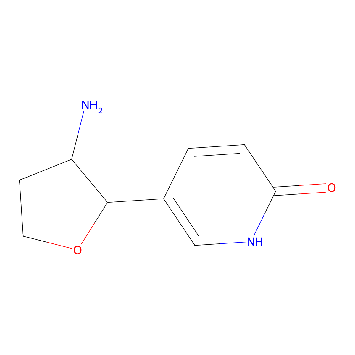 5-((2S,3R)-3-Aminotetrahydrofuran-2-yl)pyridin-2(1H)-one molecular structure, CAS 1808069-16-0