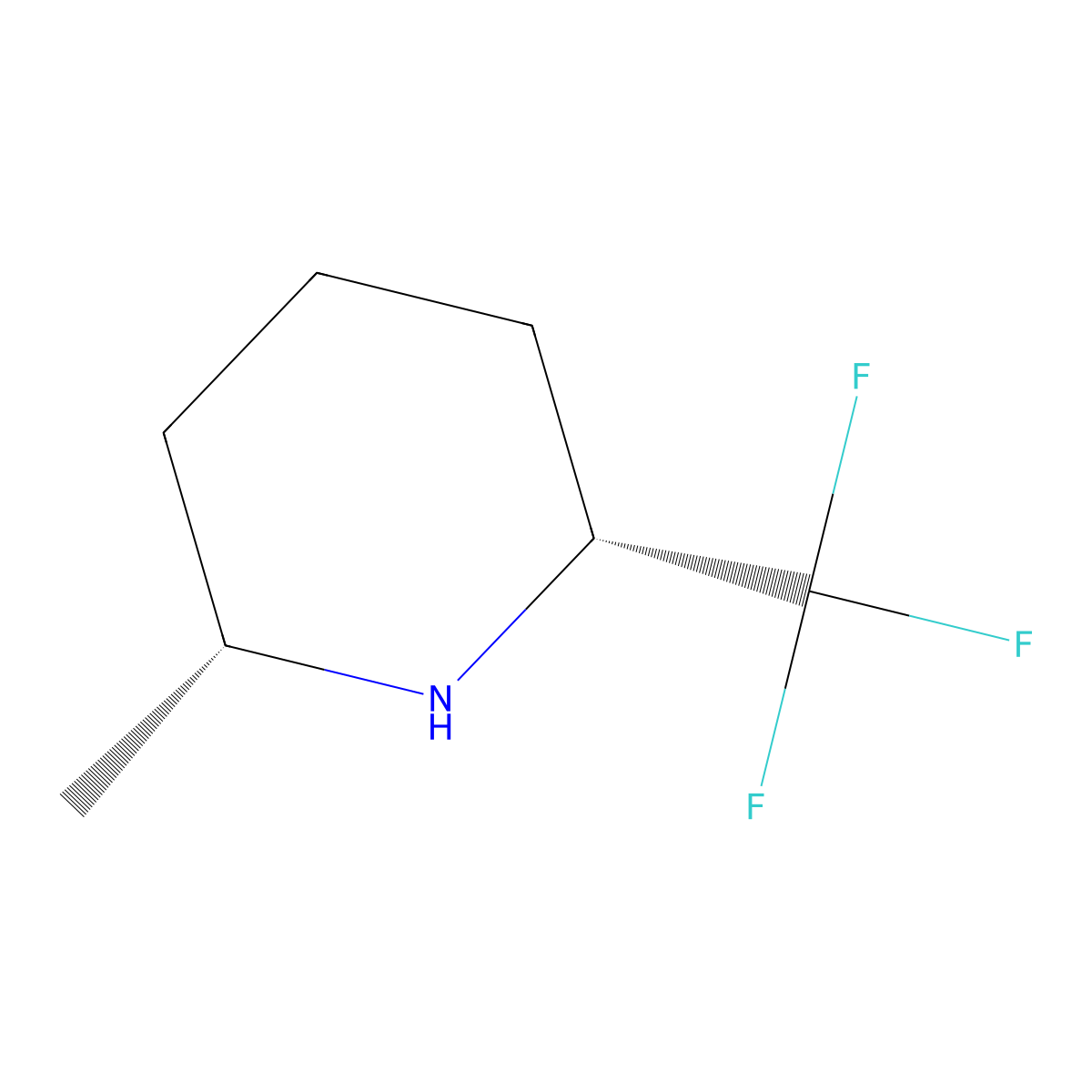 rac-(2R,6R)-2-methyl-6-(trifluoromethyl)piperidine molecular structure, CAS 1808069-36-4