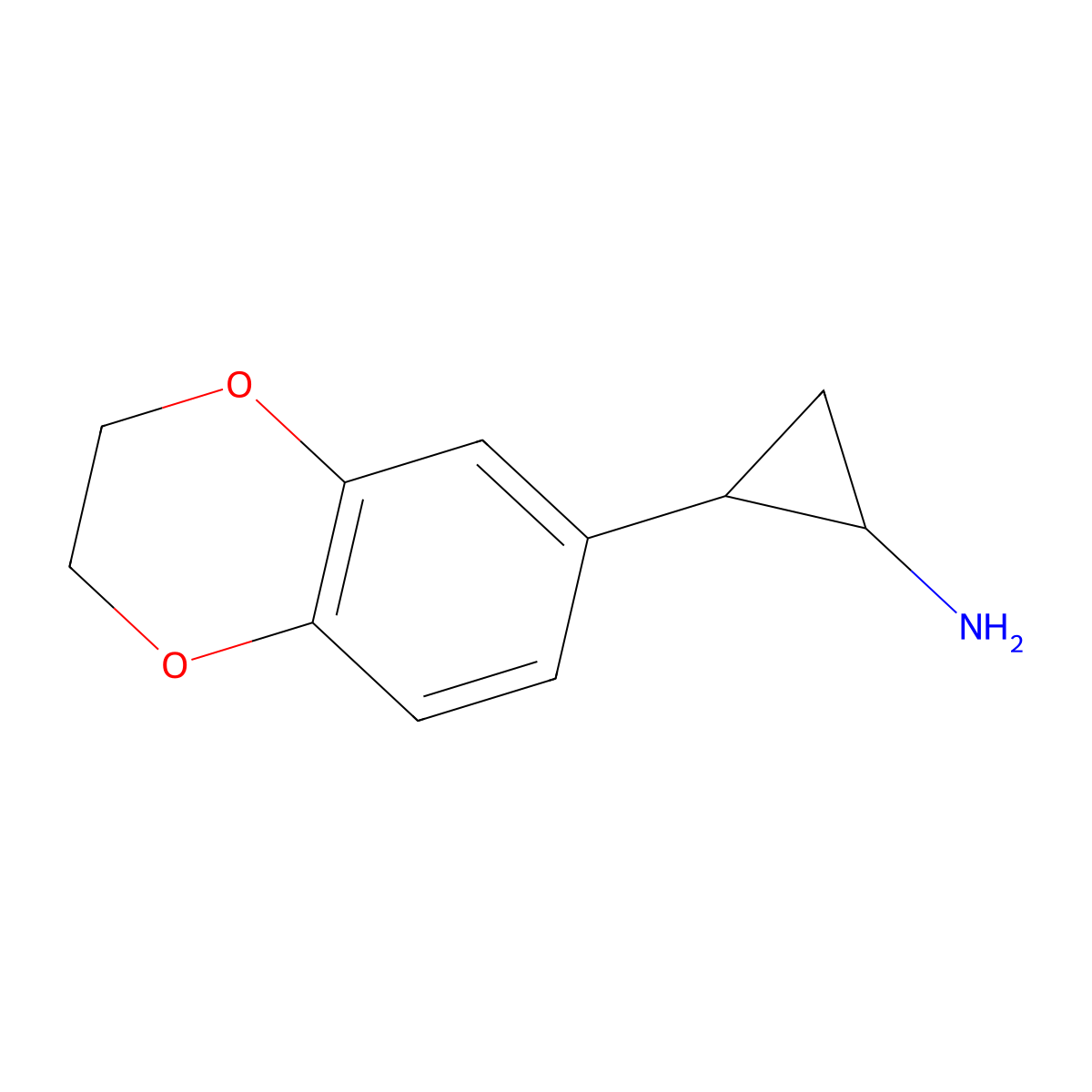 rac-(1R,2S)-2-(2,3-dihydro-1,4-benzodioxin-6-yl)cyclopropan-1-amine molecular structure, CAS 1808069-42-2