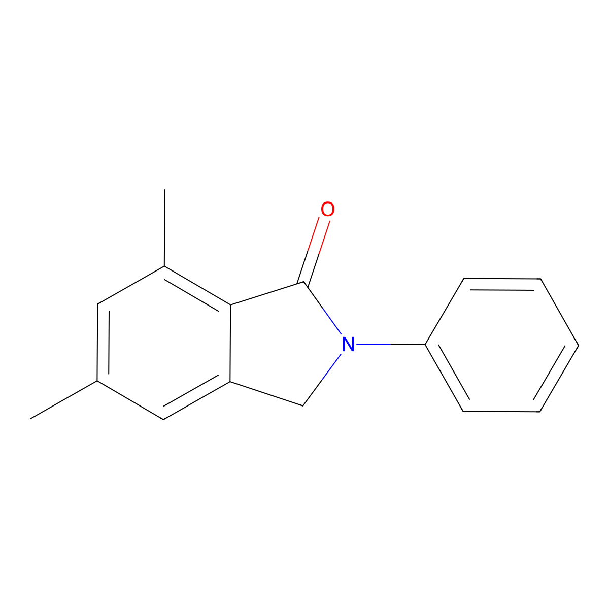 5,7-dimethyl-2-phenyl-2,3-dihydro-1H-isoindol-1-one molecular structure, CAS 1808081-95-9