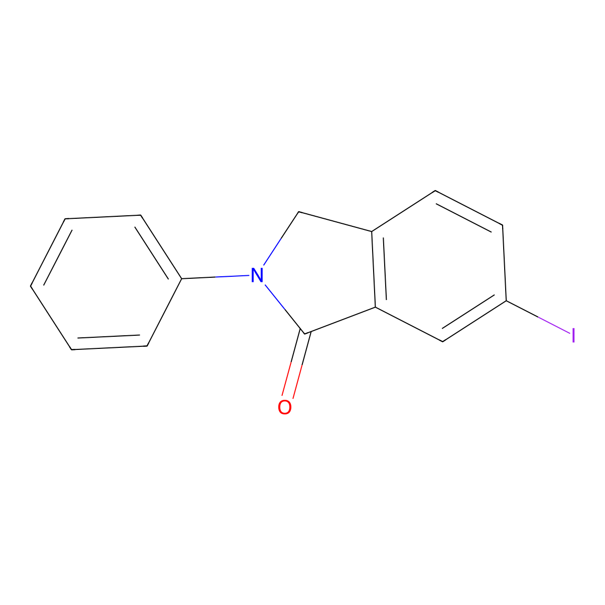 6-iodo-2-phenyl-2,3-dihydro-1H-isoindol-1-one molecular structure, CAS 1808081-97-1