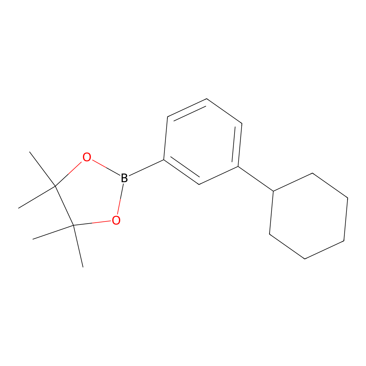 2-(3-Cyclohexylphenyl)-4,4,5,5-tetramethyl-1,3,2-dioxaborolane molecular structure, CAS 1808092-55-8