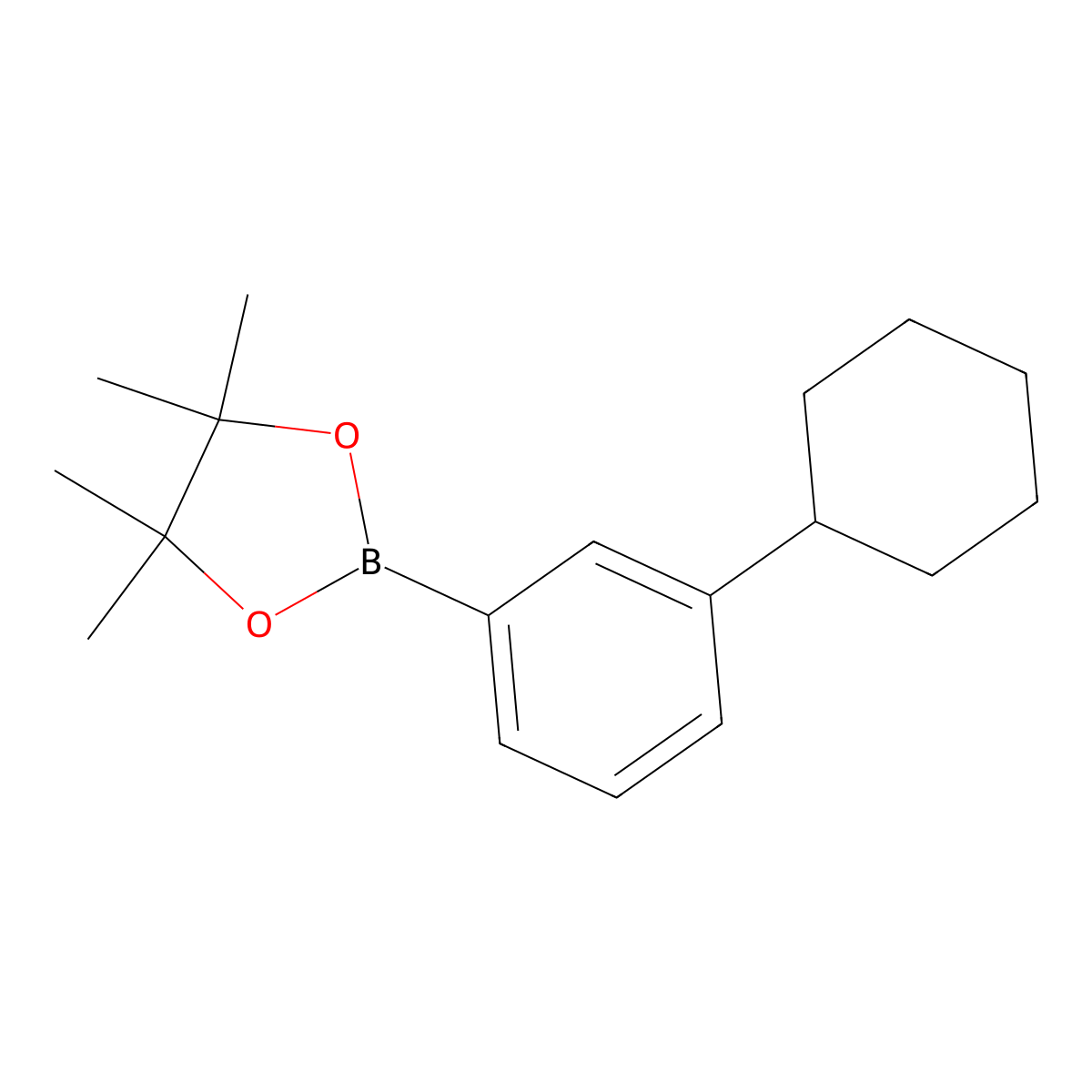 2-(3-Cyclohexylphenyl)-4,4,5,5-tetramethyl-1,3,2-dioxaborolane molecular structure, CAS 1808092-55-8