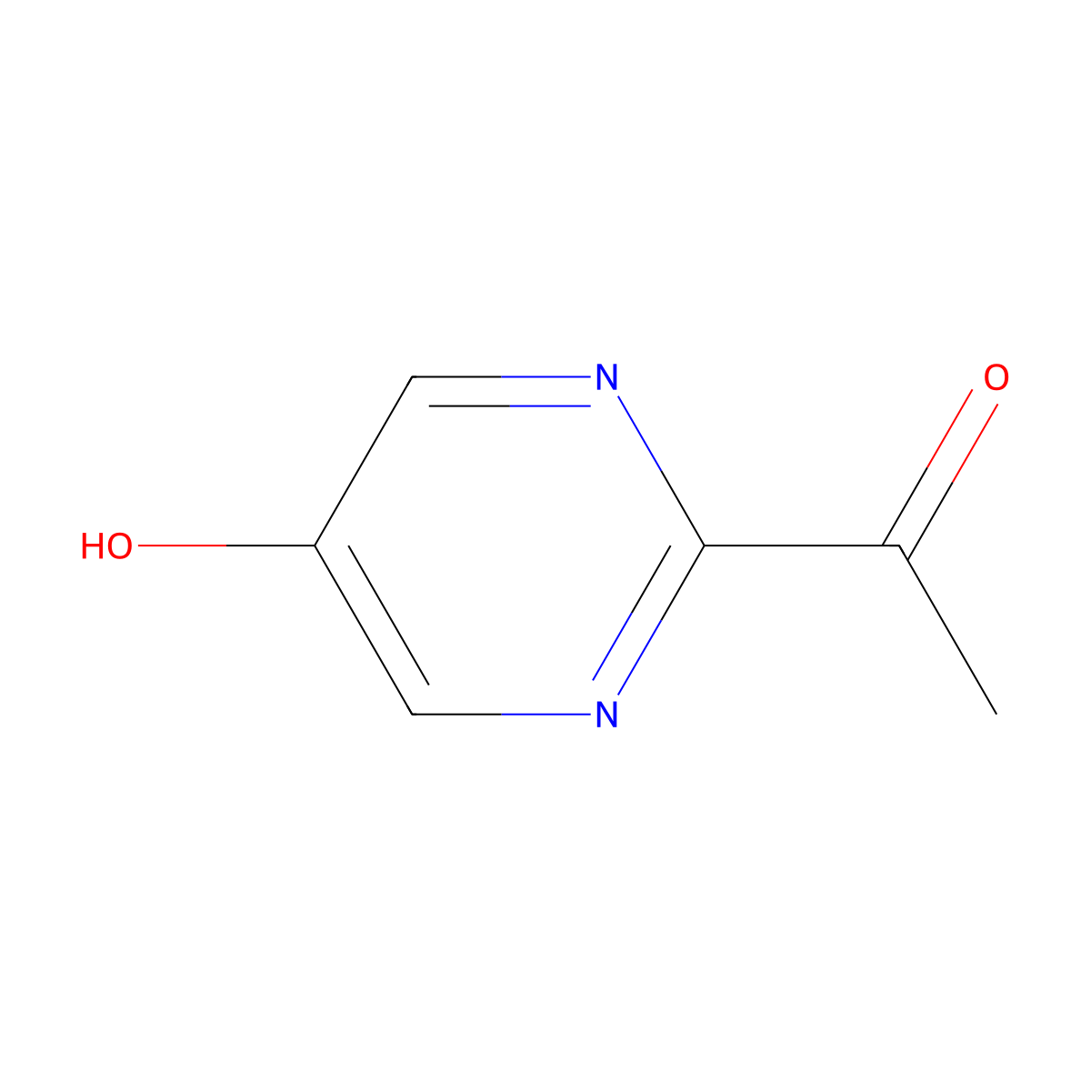 1-(5-Hydroxypyrimidin-2-yl)ethanone molecular structure, CAS 1808092-59-2