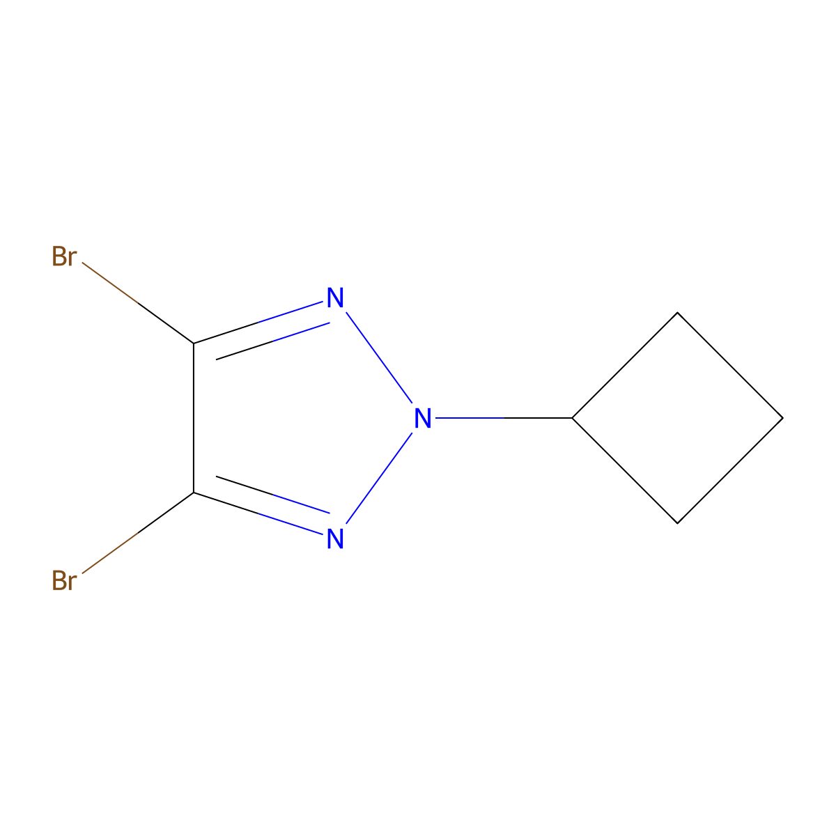 4,5-dibromo-2-cyclobutyl-2H-1,2,3-triazole molecular structure, CAS 1808094-00-9
