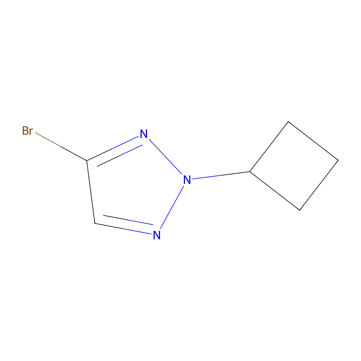 4-Bromo-2-cyclobutyl-2H-1,2,3-triazole molecular structure, CAS 1808094-57-6