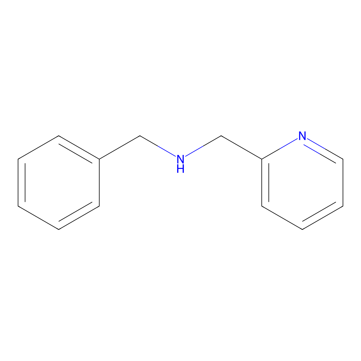 Benzyl-pyridin-2-ylmethyl-amine molecular structure, CAS 18081-89-5