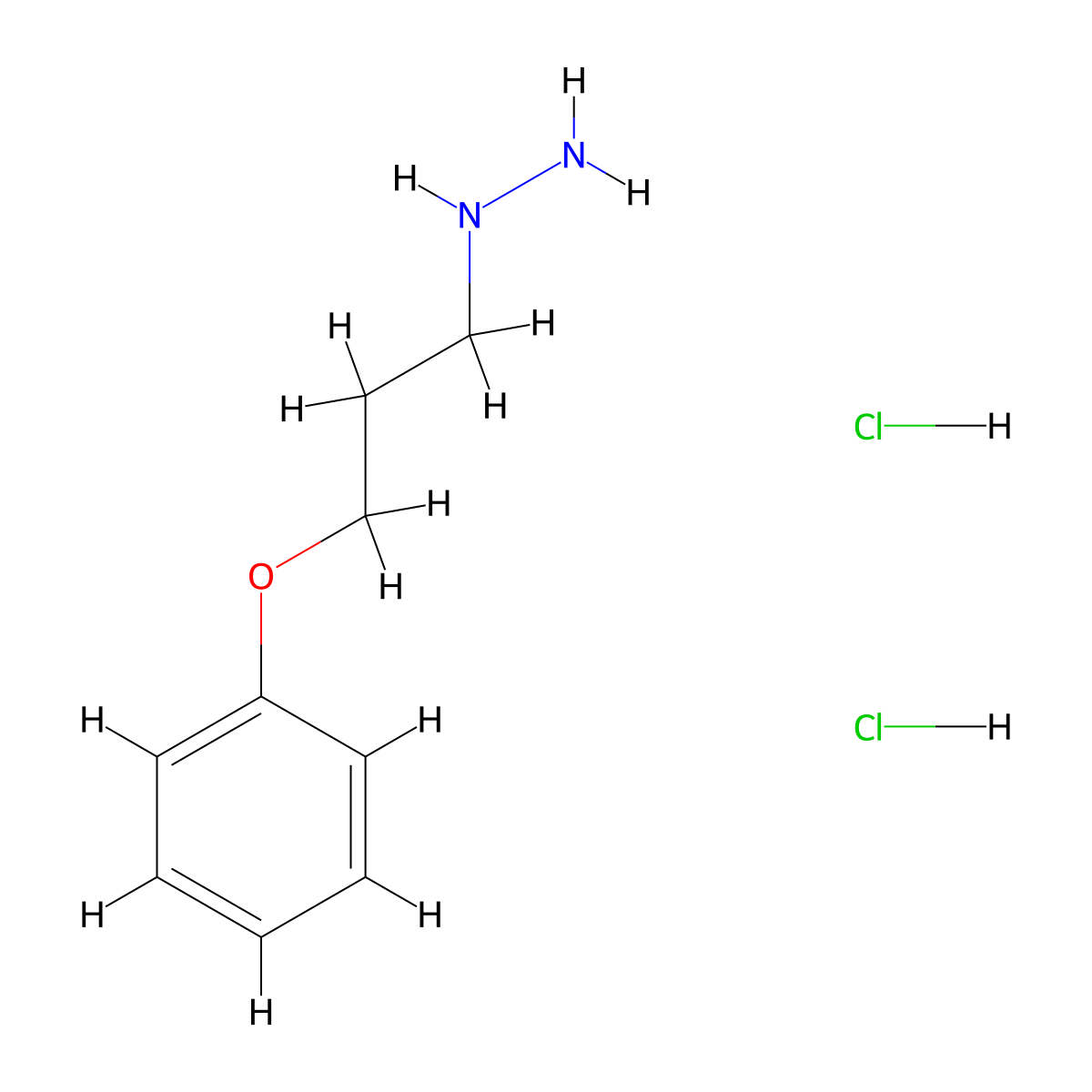 (3-Phenoxypropyl)hydrazine dihydrochloride molecular structure, CAS 1808112-54-0