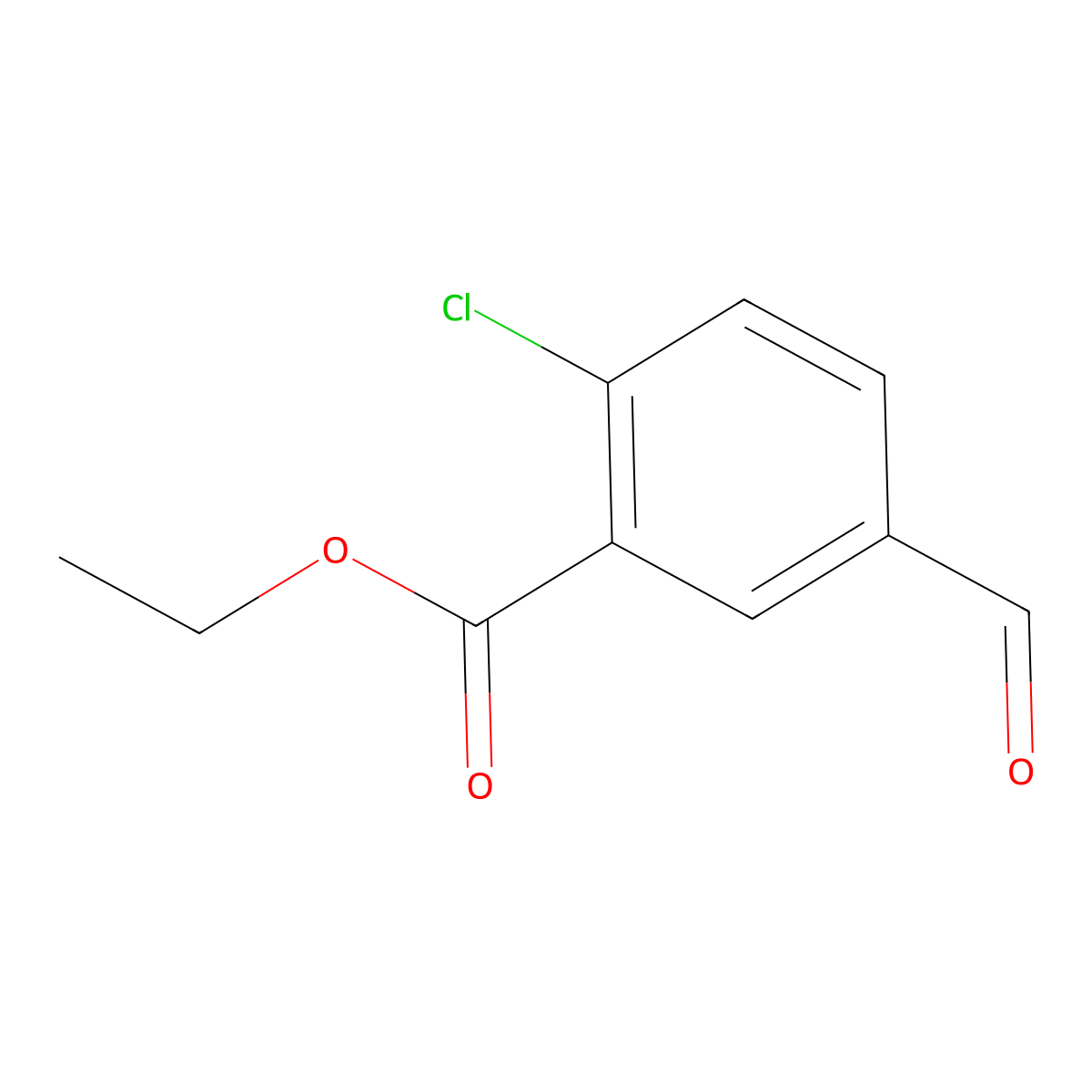 Ethyl 2-chloro-5-formylbenzoate molecular structure, CAS 1808157-95-0