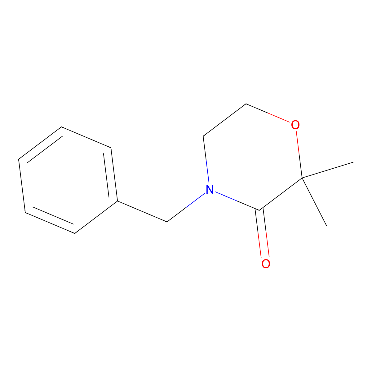 4-Benzyl-2,2-dimethyl-morpholin-3-one molecular structure, CAS 1808171-31-4
